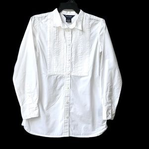 Ralph Lauren White Tuxedo Style Tunic